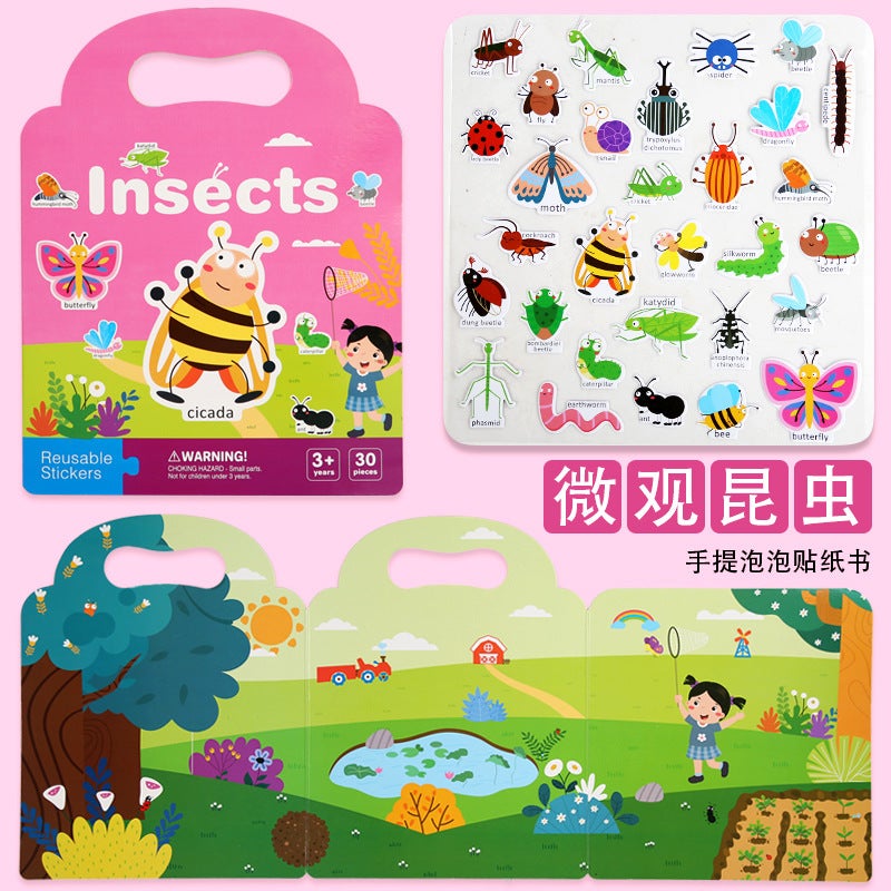 Children'S Portable Jelly Sticker Book 2-3 Years Old Baby Focus Training Paste Paste A Quiet Book Educational Toys - Image 1